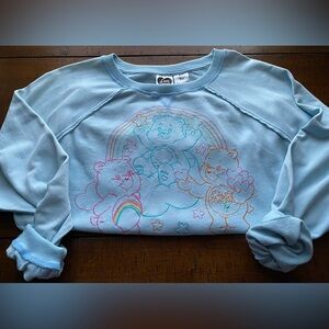 •NEW•Care Bears Embroidered Graphic Long Sleeve Crew Neck Sweat Shirt